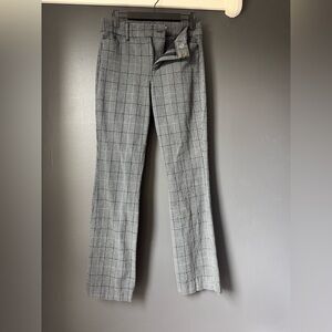 Old Navy Black and White Plaid Pixie Flare Pants